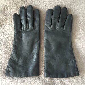 LOUIS FISCHL grey leather gloves